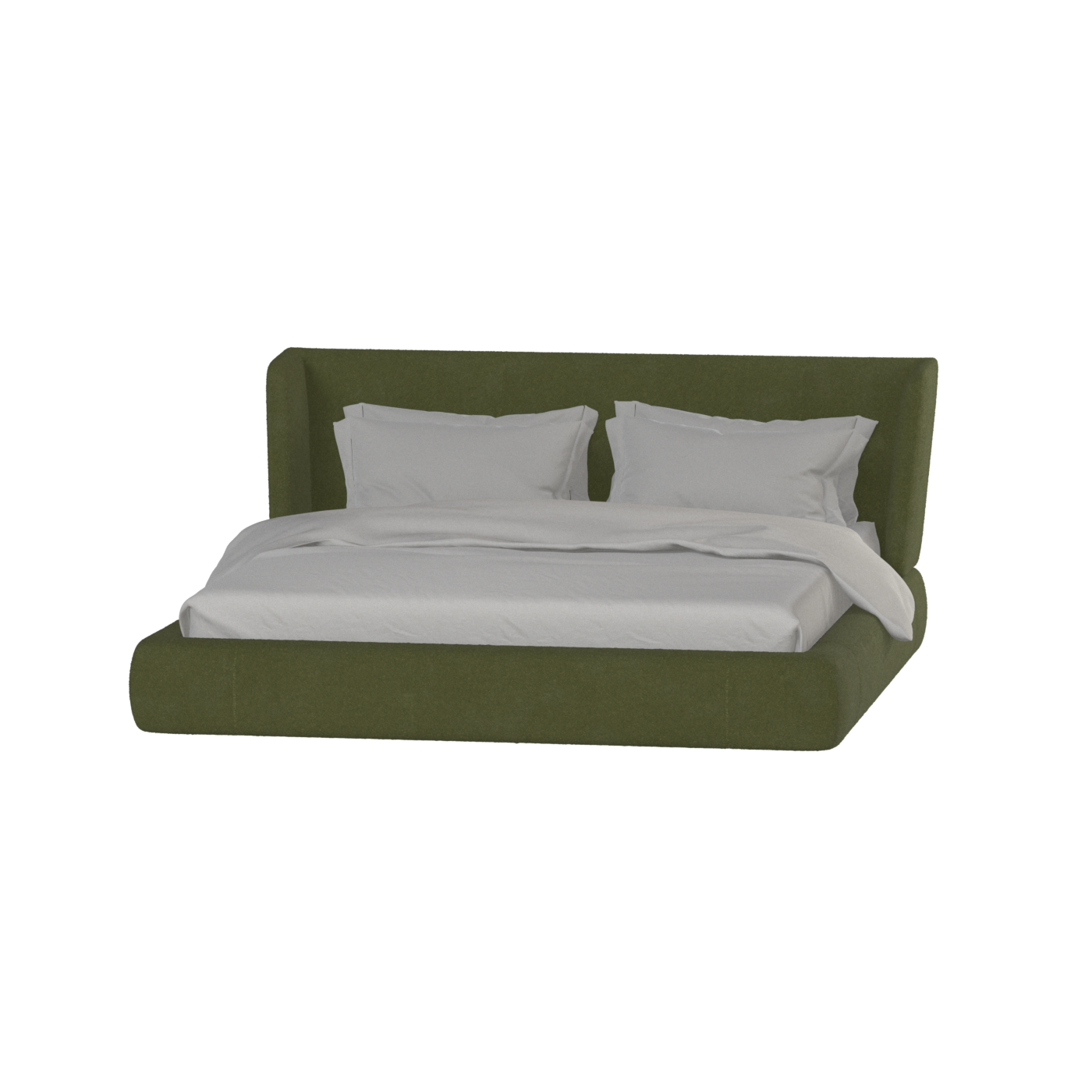 Valentina bed in Boucle Baloo Fabric