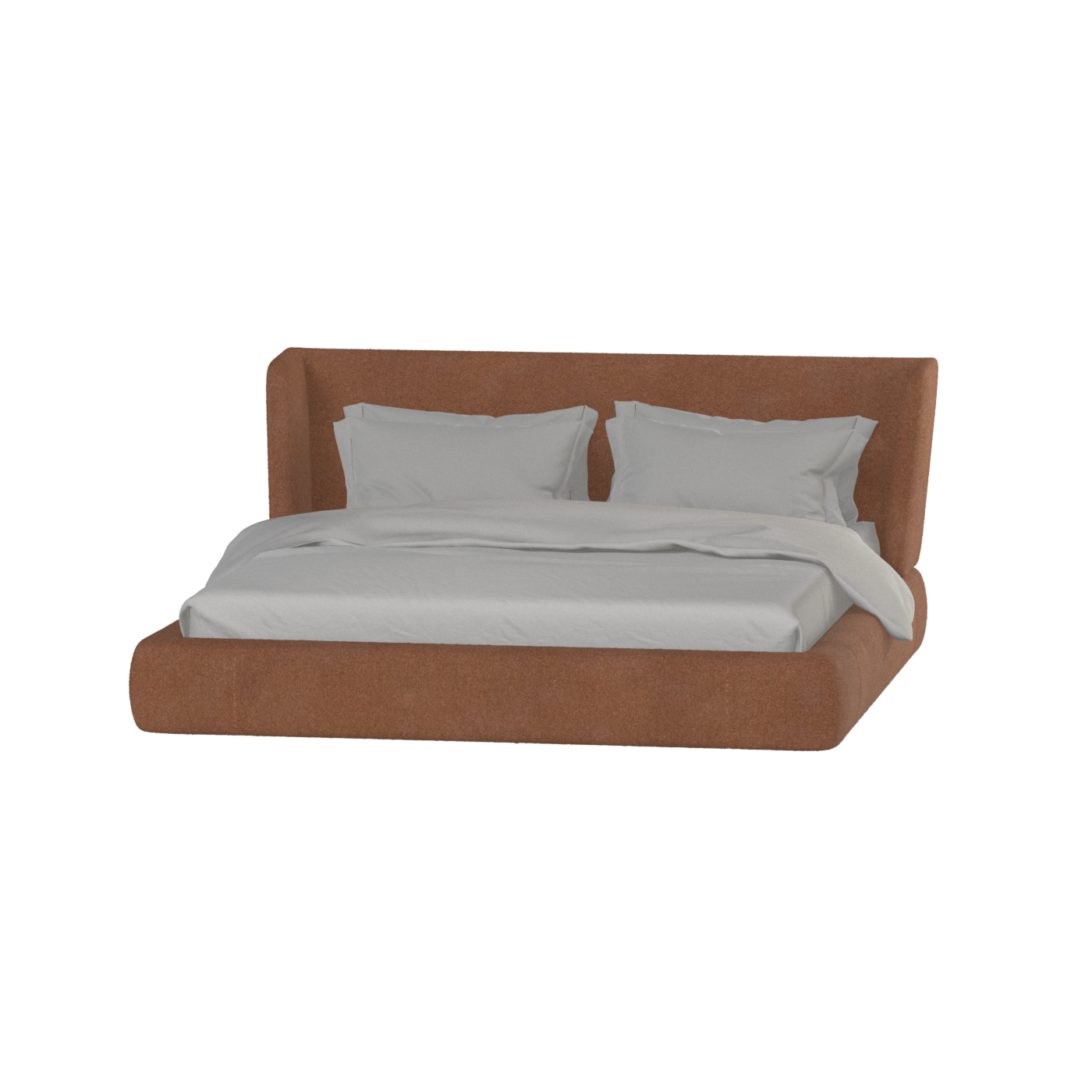 Valentina bed in Boucle Baloo Fabric
