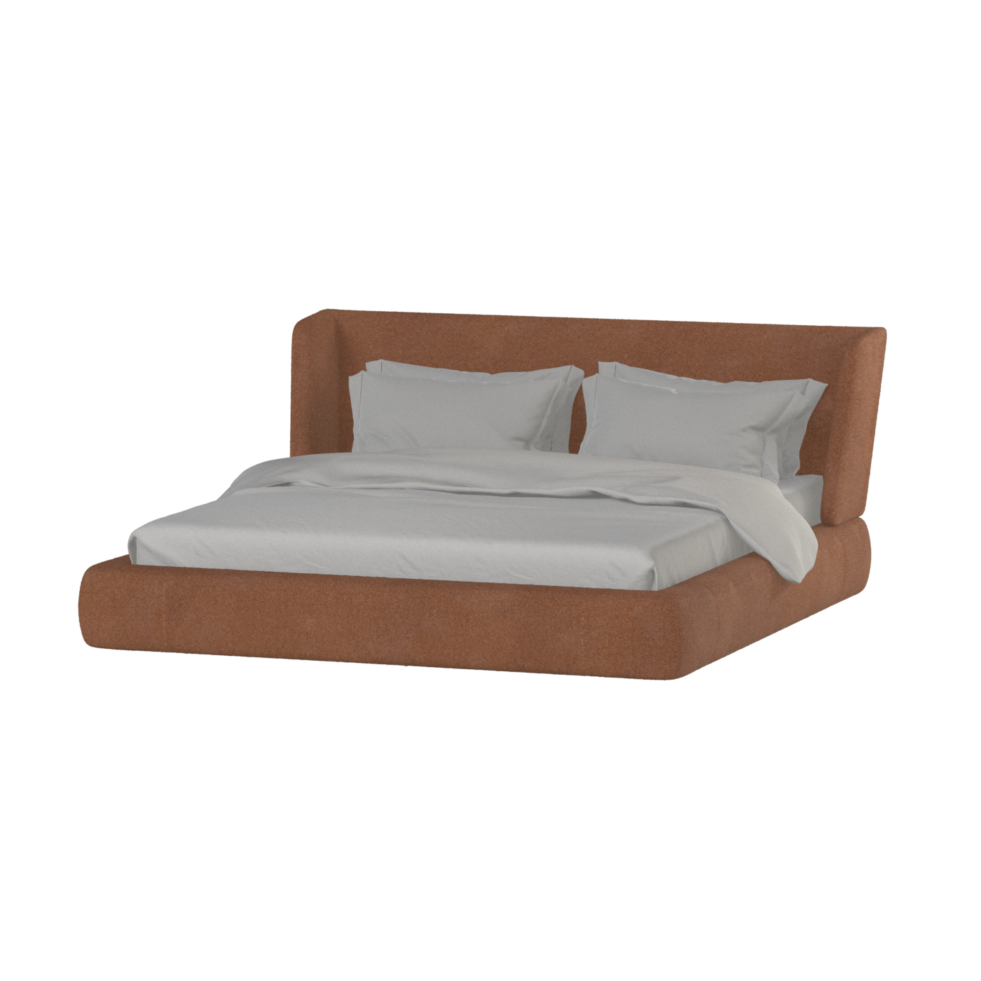 Valentina bed in Boucle Baloo Fabric