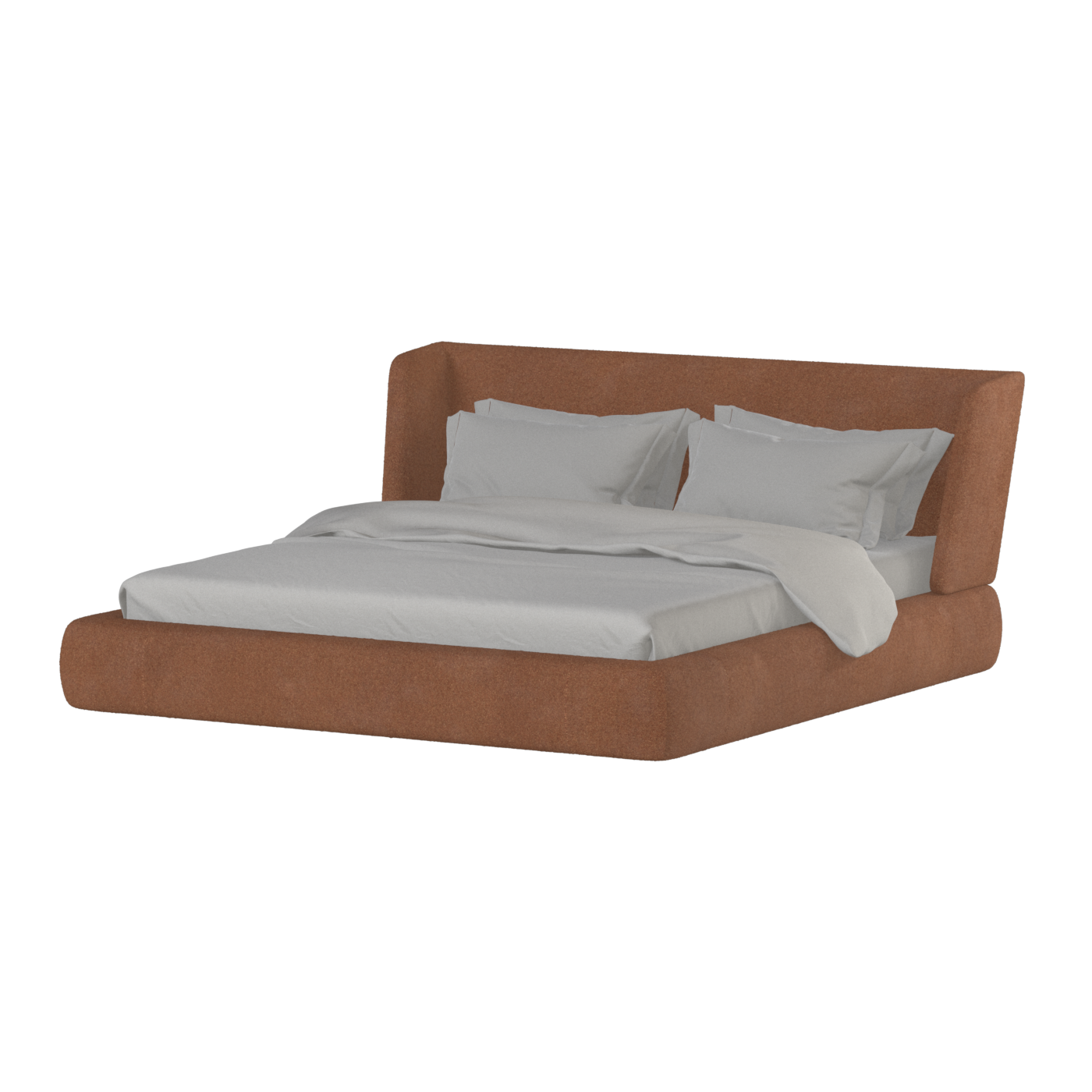 Valentina bed in Boucle Baloo Fabric