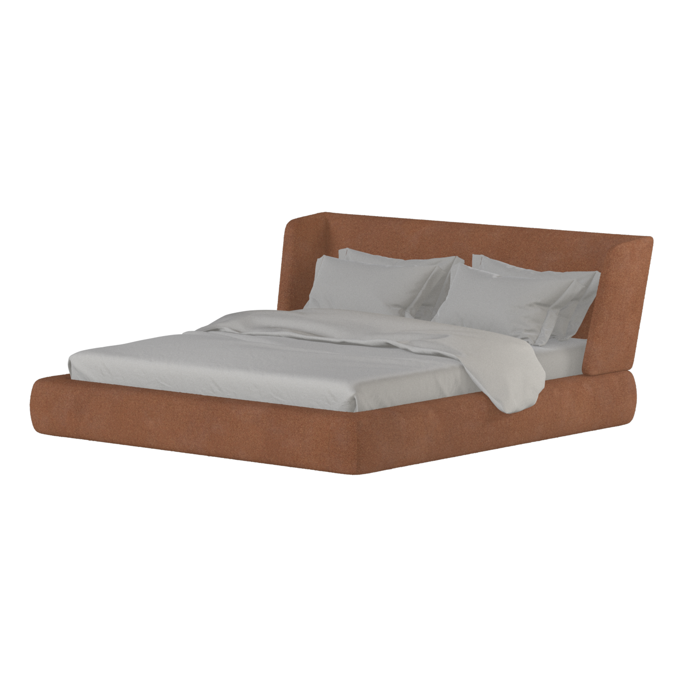 Valentina bed in Boucle Baloo Fabric
