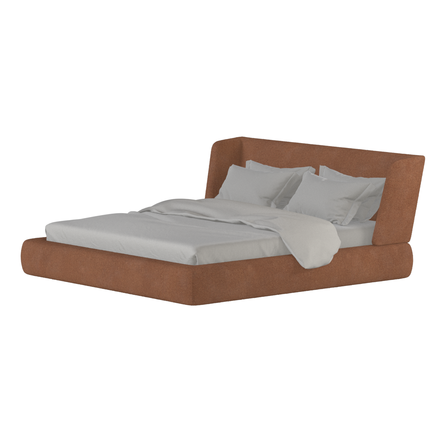 Valentina bed in Boucle Baloo Fabric