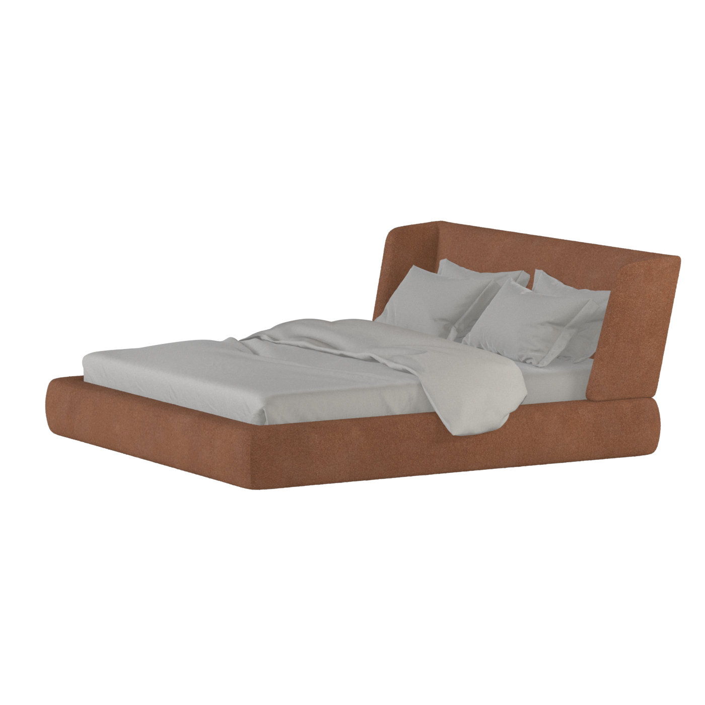 Valentina bed in Boucle Baloo Fabric