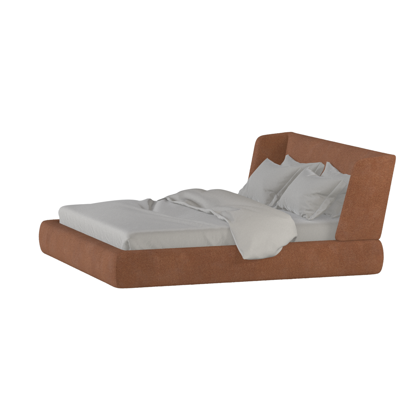 Valentina bed in Boucle Baloo Fabric