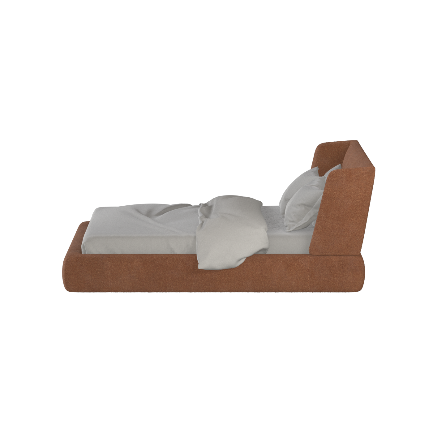 Valentina bed in Boucle Baloo Fabric