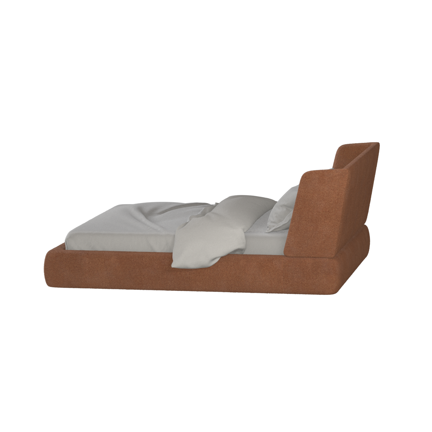 Valentina bed in Boucle Baloo Fabric