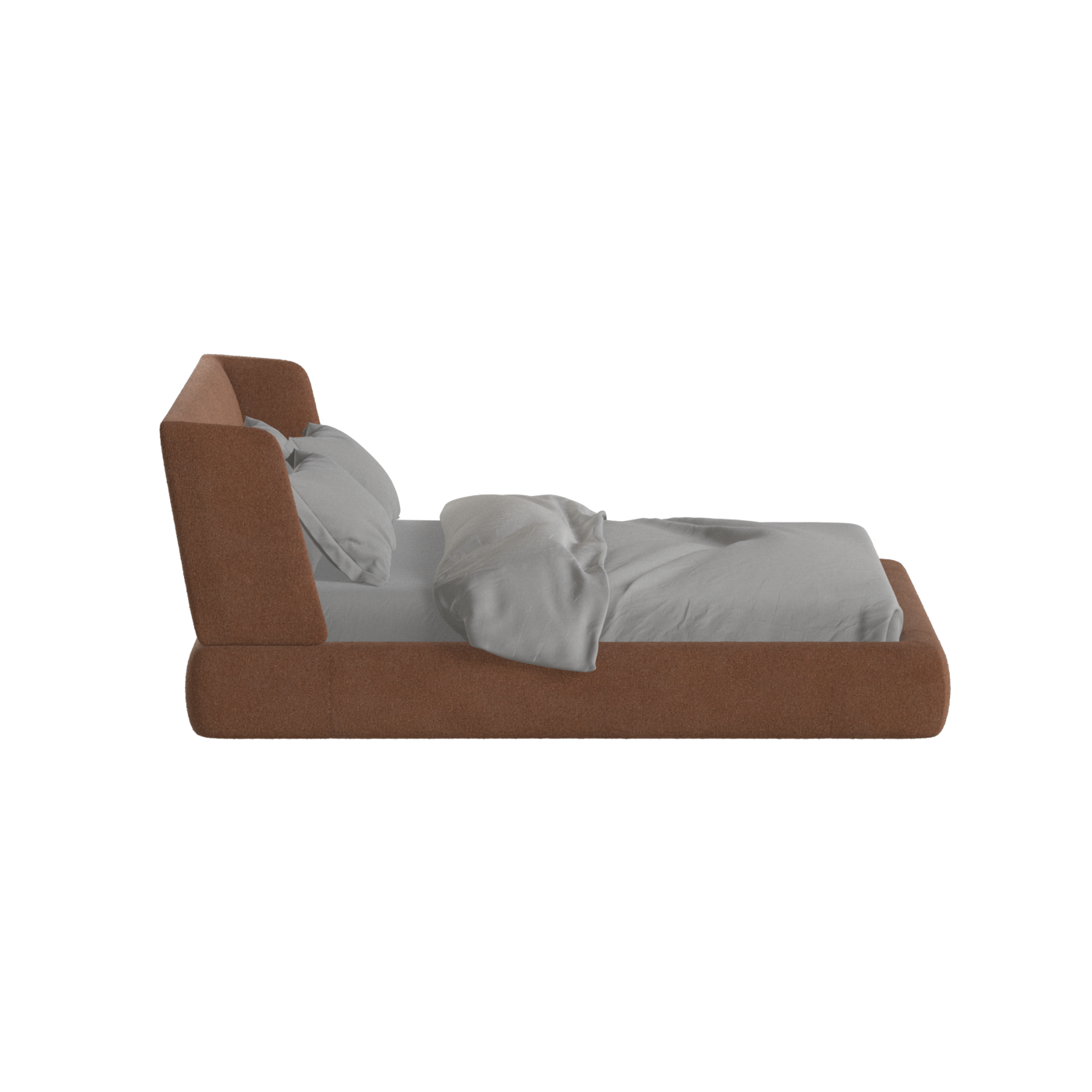 Valentina bed in Boucle Baloo Fabric