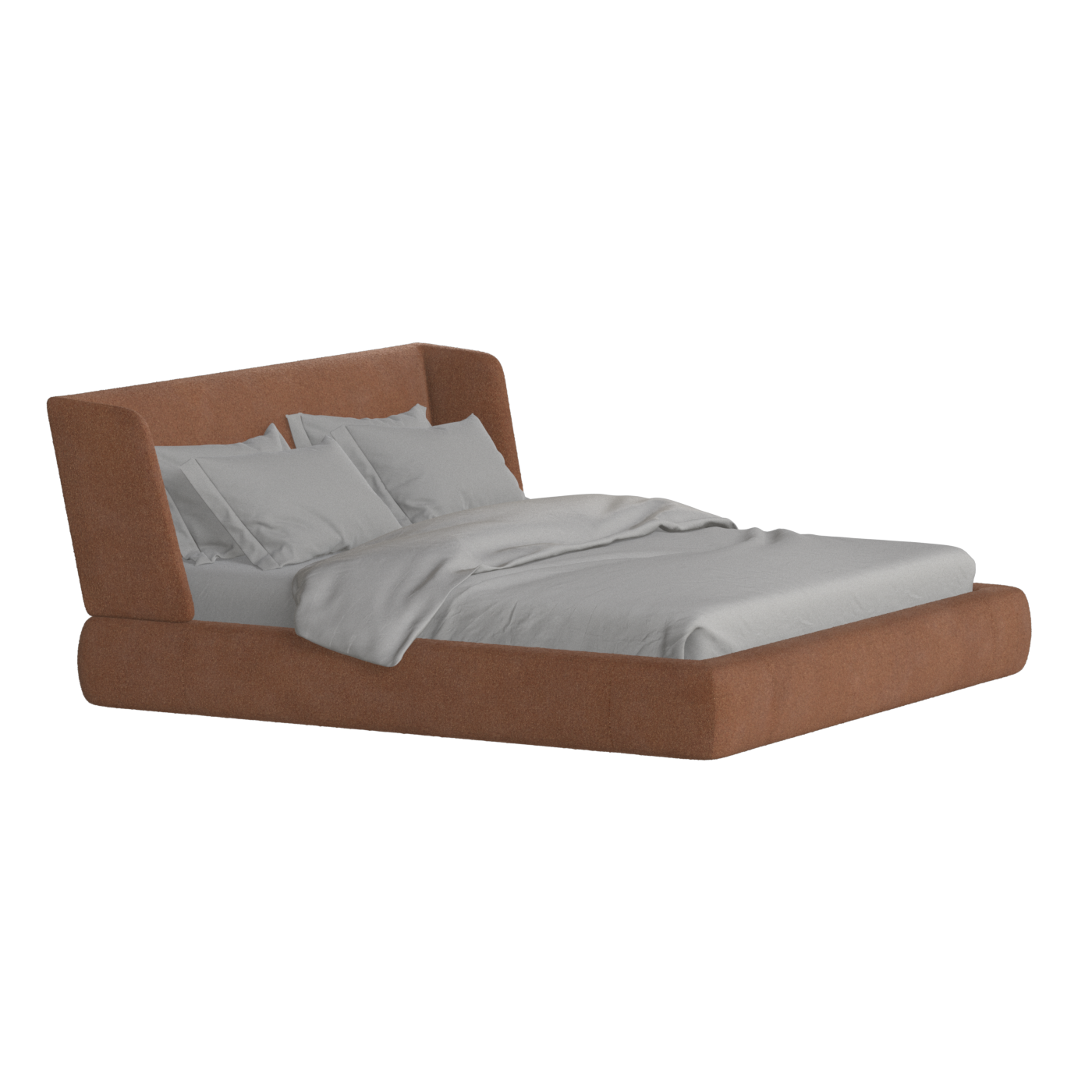 Valentina bed in Boucle Baloo Fabric