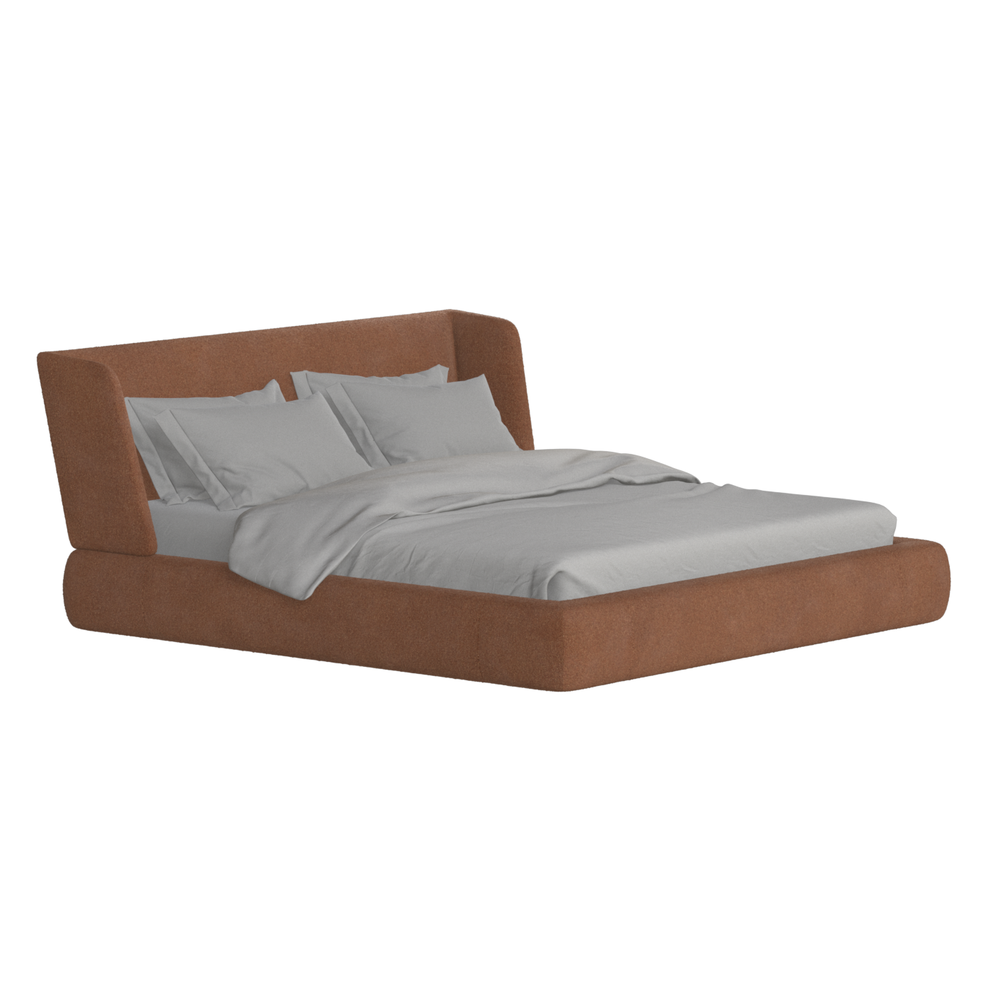 Valentina bed in Boucle Baloo Fabric