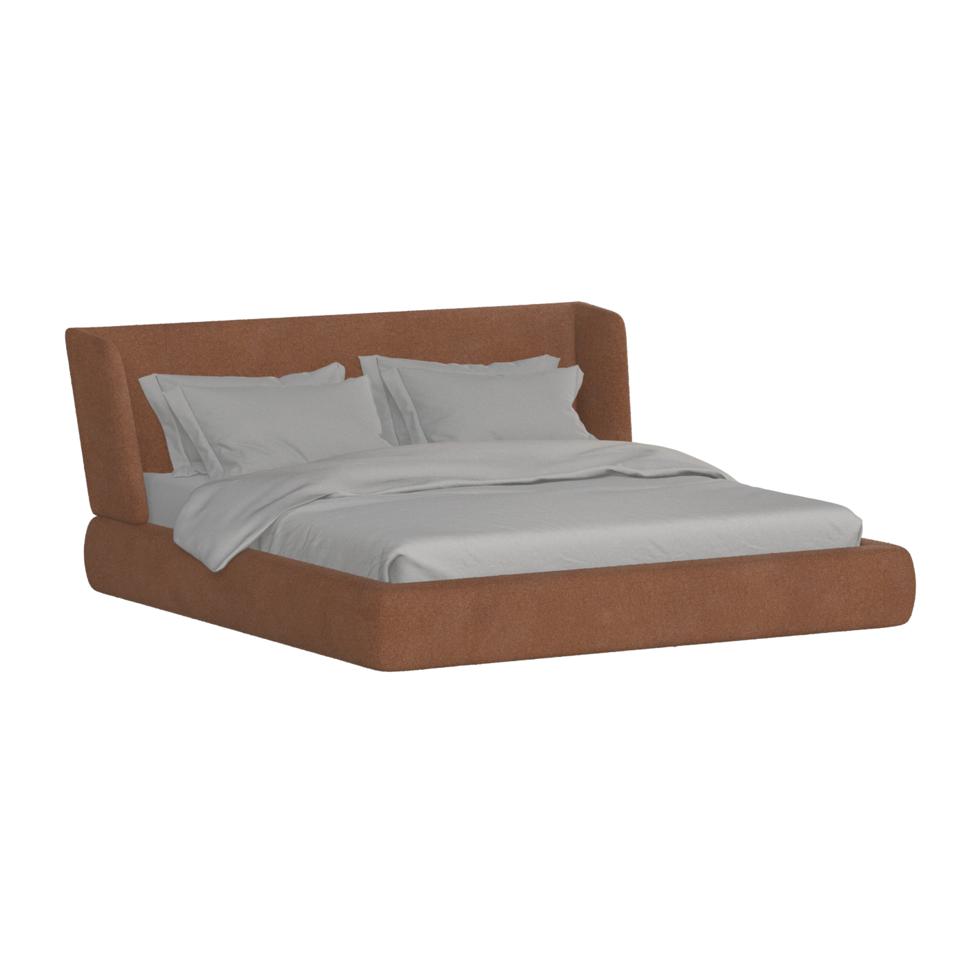 Valentina bed in Boucle Baloo Fabric