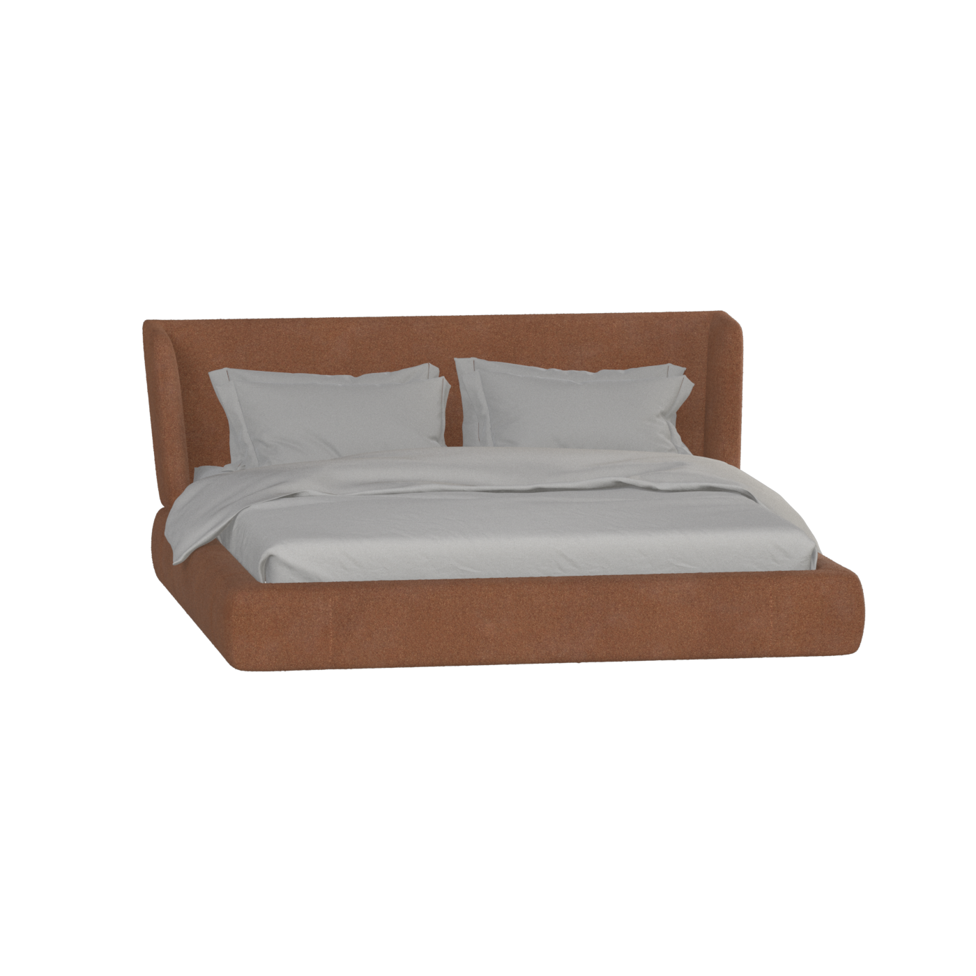 Valentina bed in Boucle Baloo Fabric