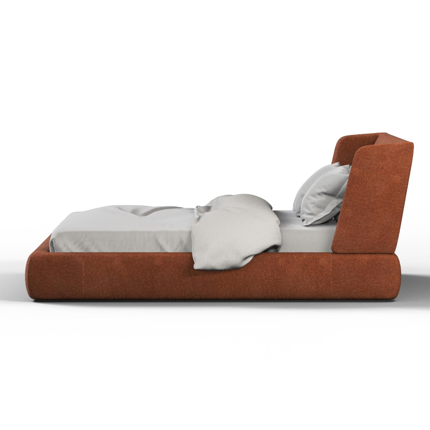 Valentina bed in Boucle Baloo Fabric