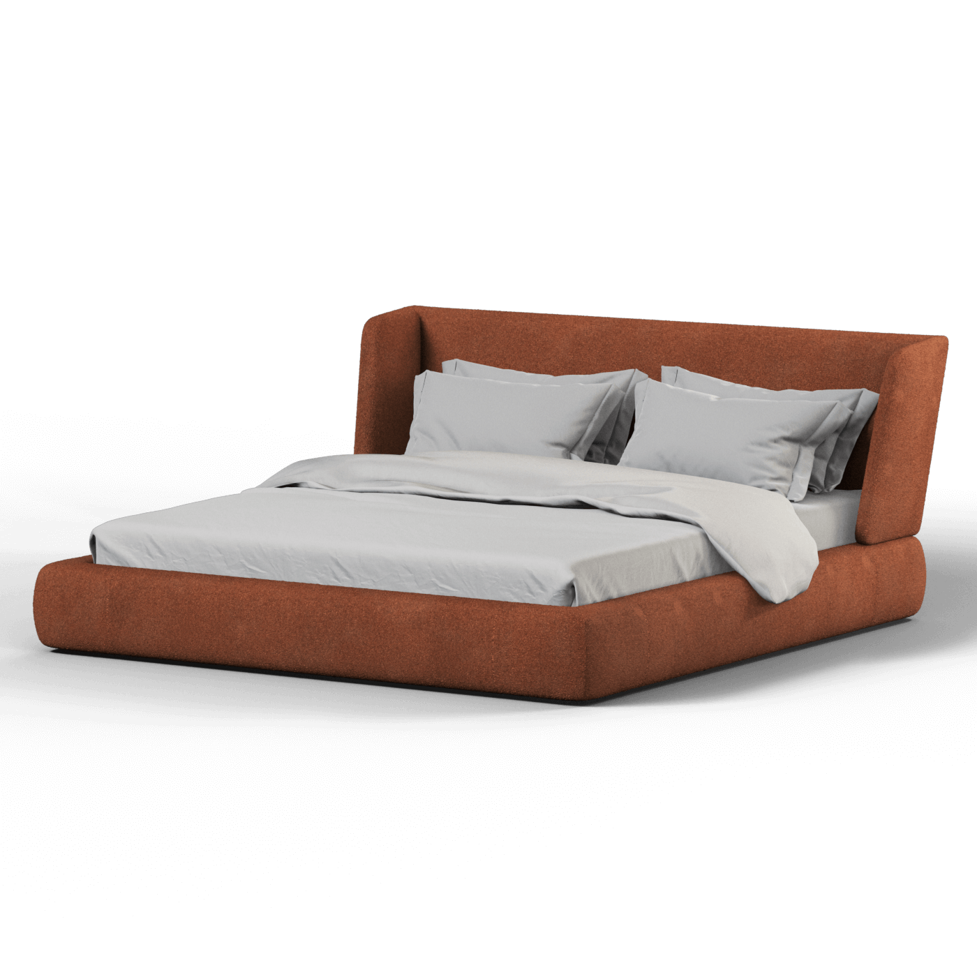Valentina bed in Boucle Baloo Fabric
