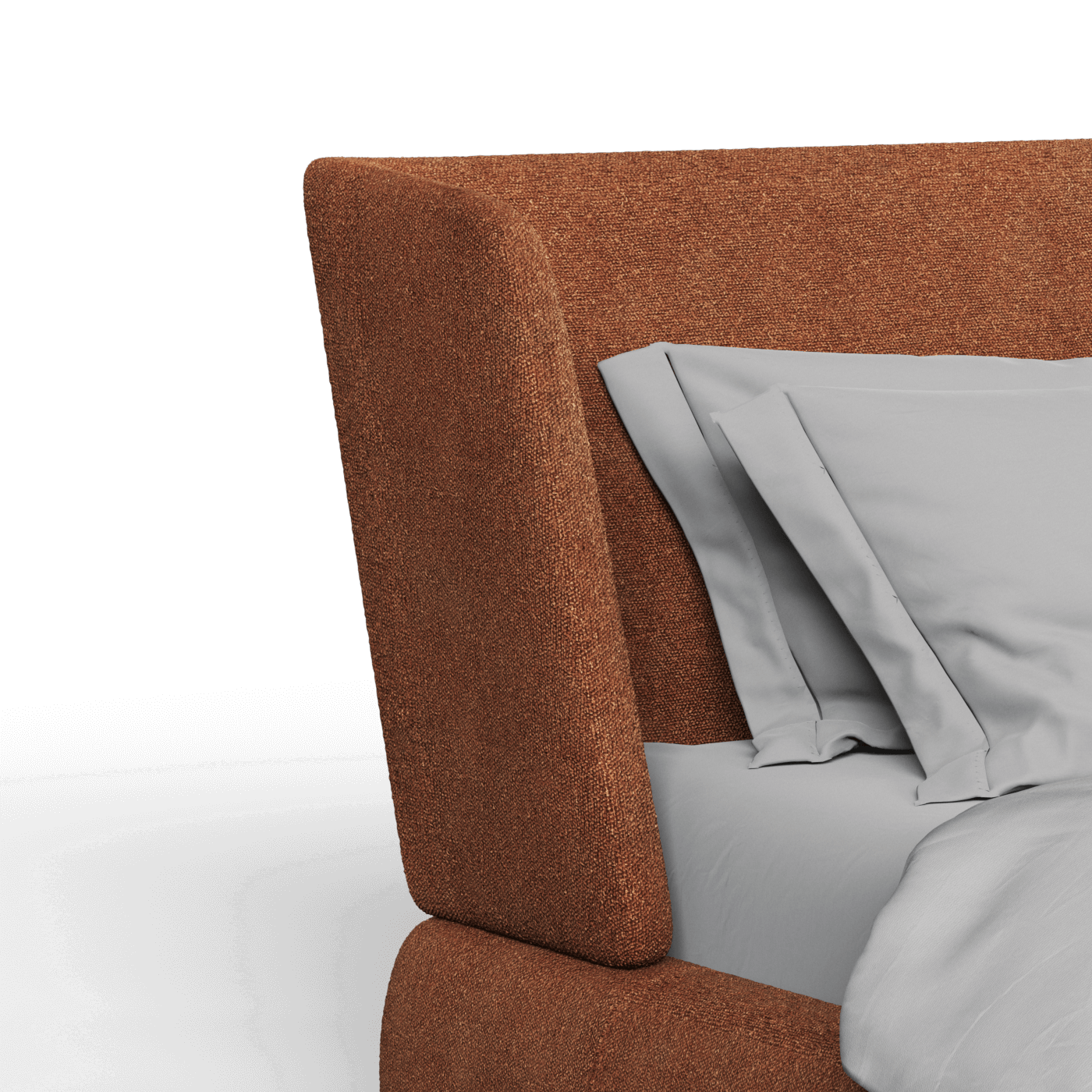 Valentina bed in Boucle Baloo Fabric
