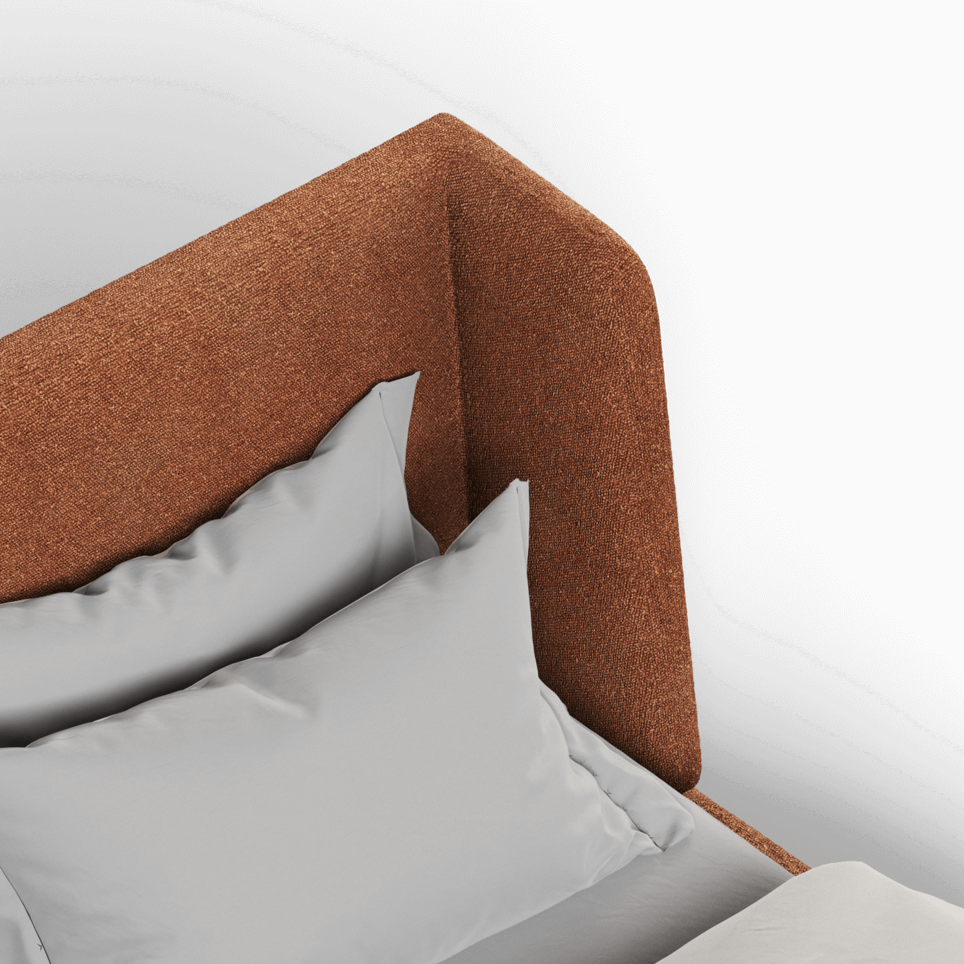 Valentina bed in Boucle Baloo Fabric
