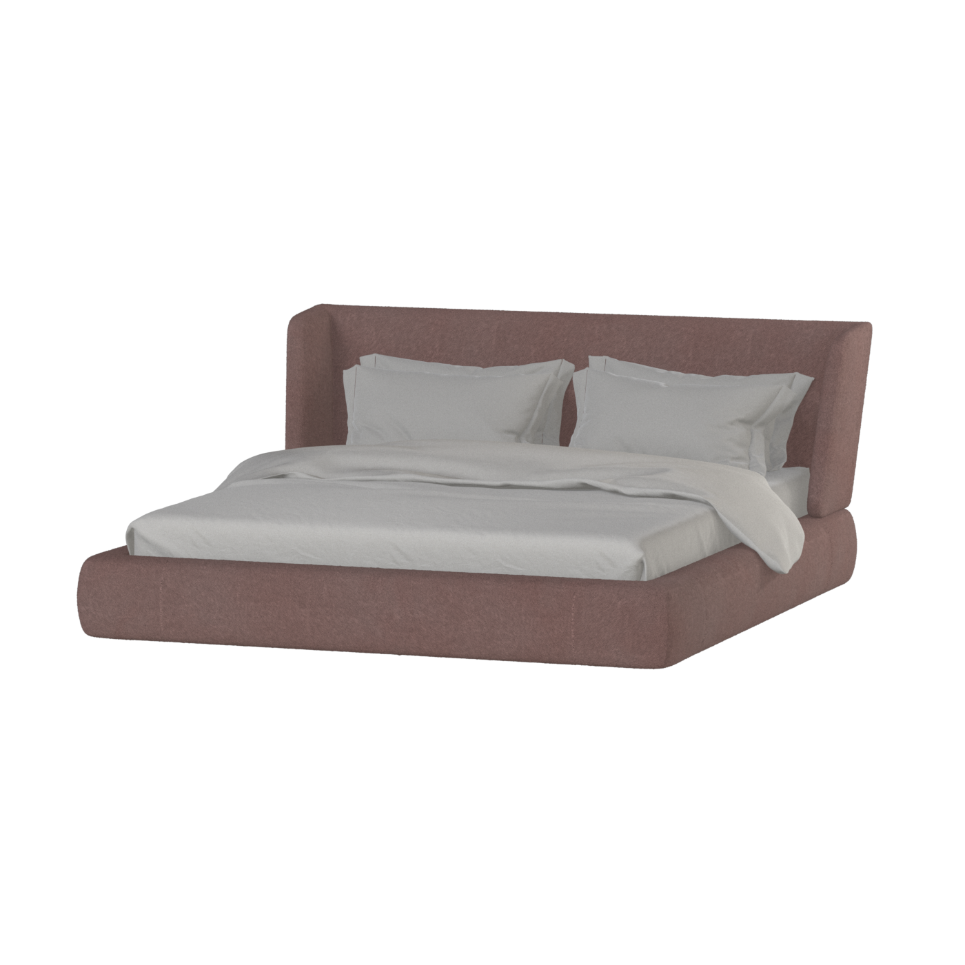 Valentina bed in Boucle Baloo Fabric
