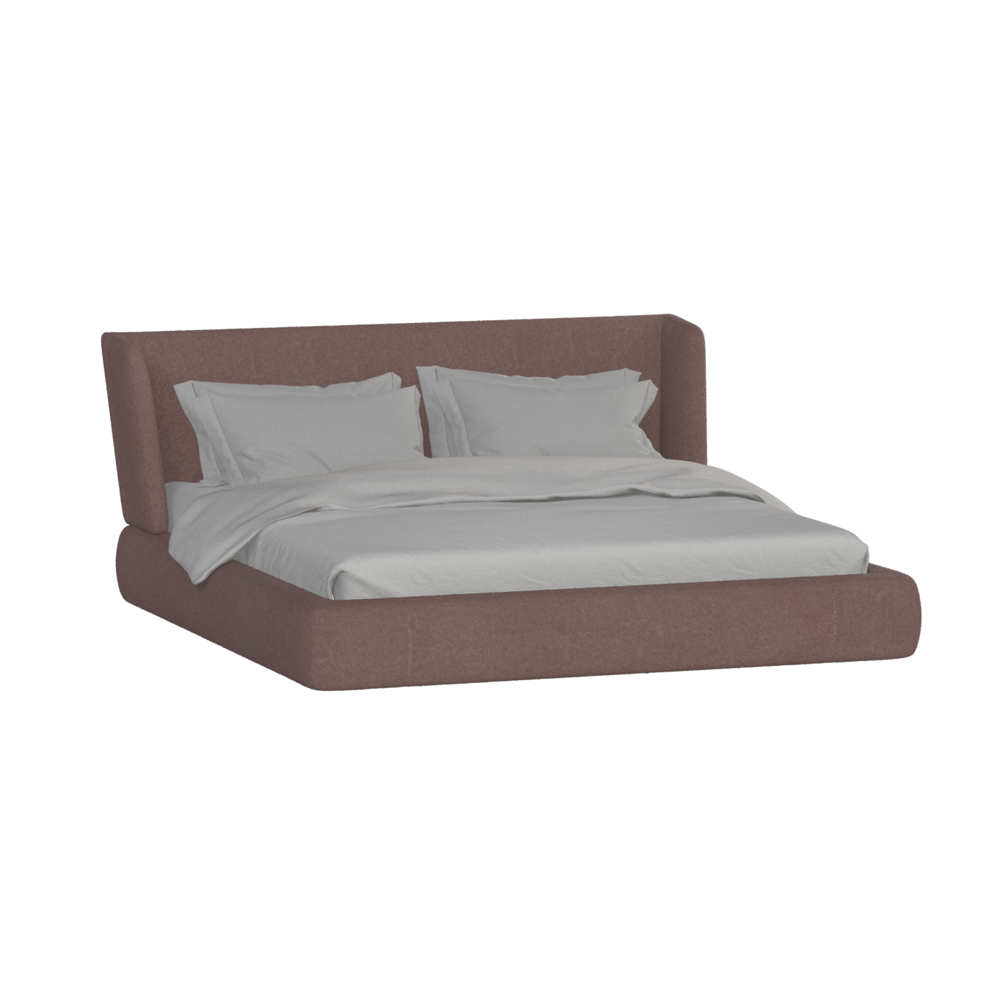 Valentina bed in Boucle Baloo Fabric