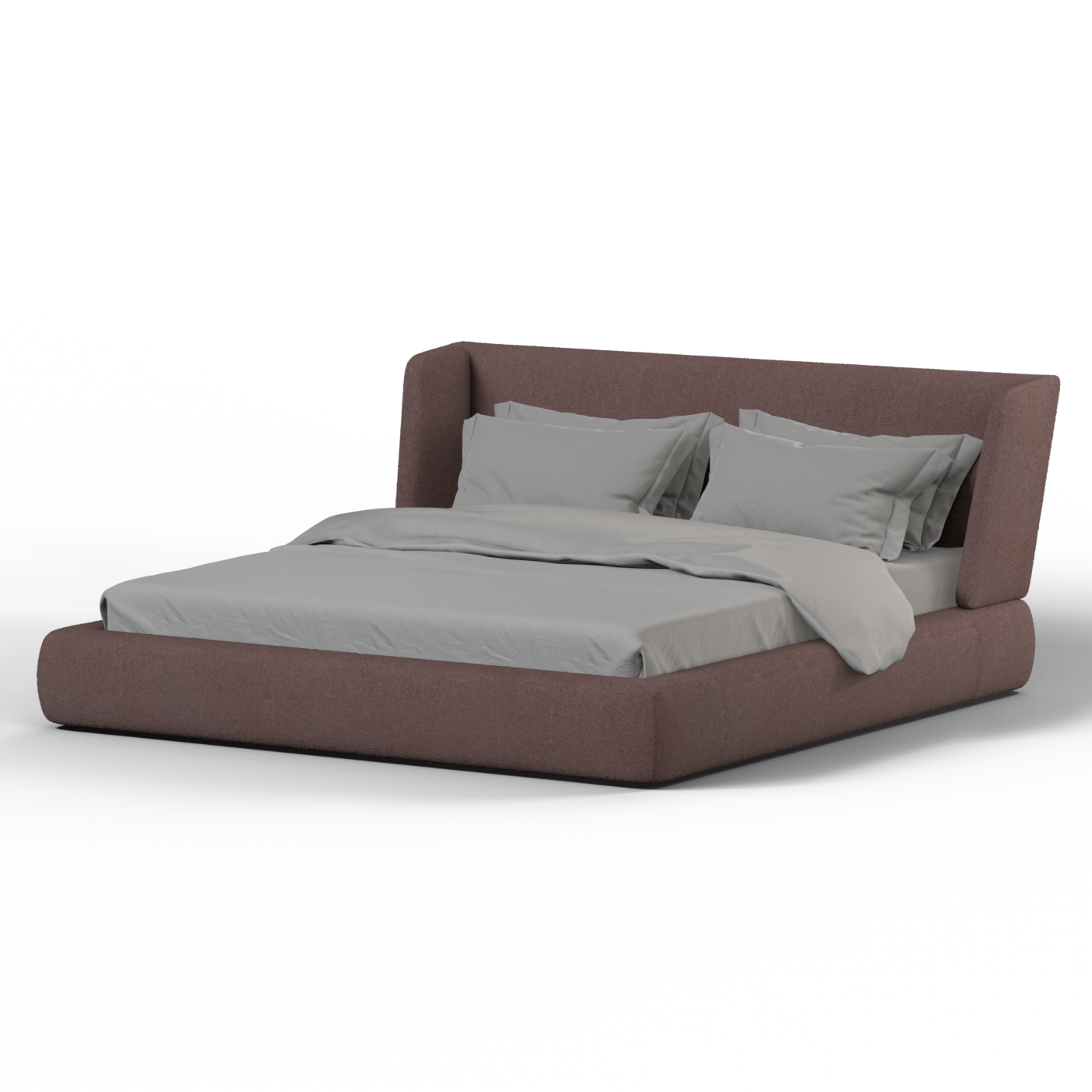 Valentina bed in Boucle Baloo Fabric