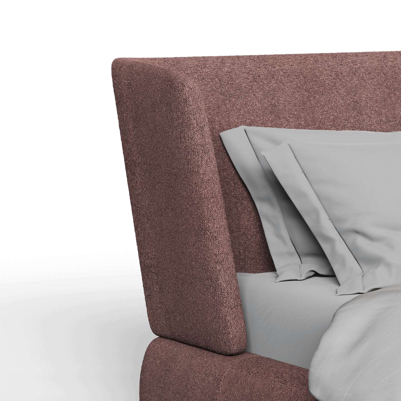 Valentina bed in Boucle Baloo Fabric