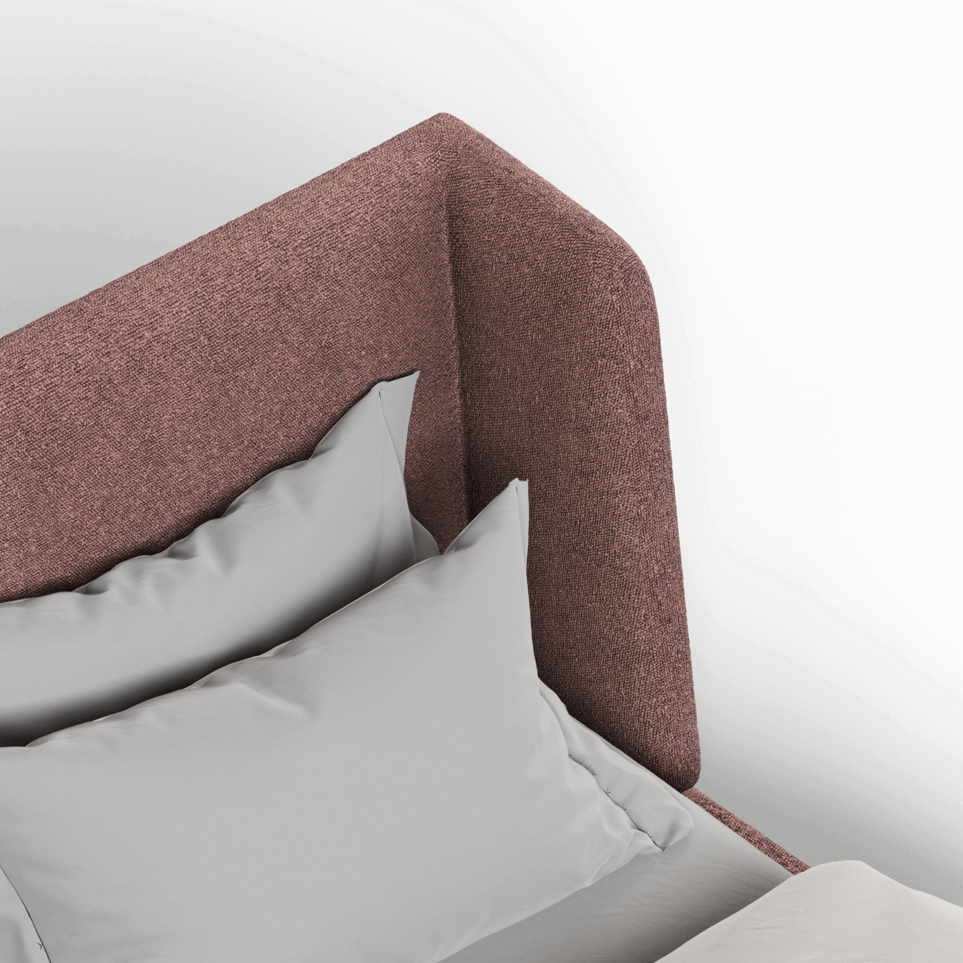 Valentina bed in Boucle Baloo Fabric