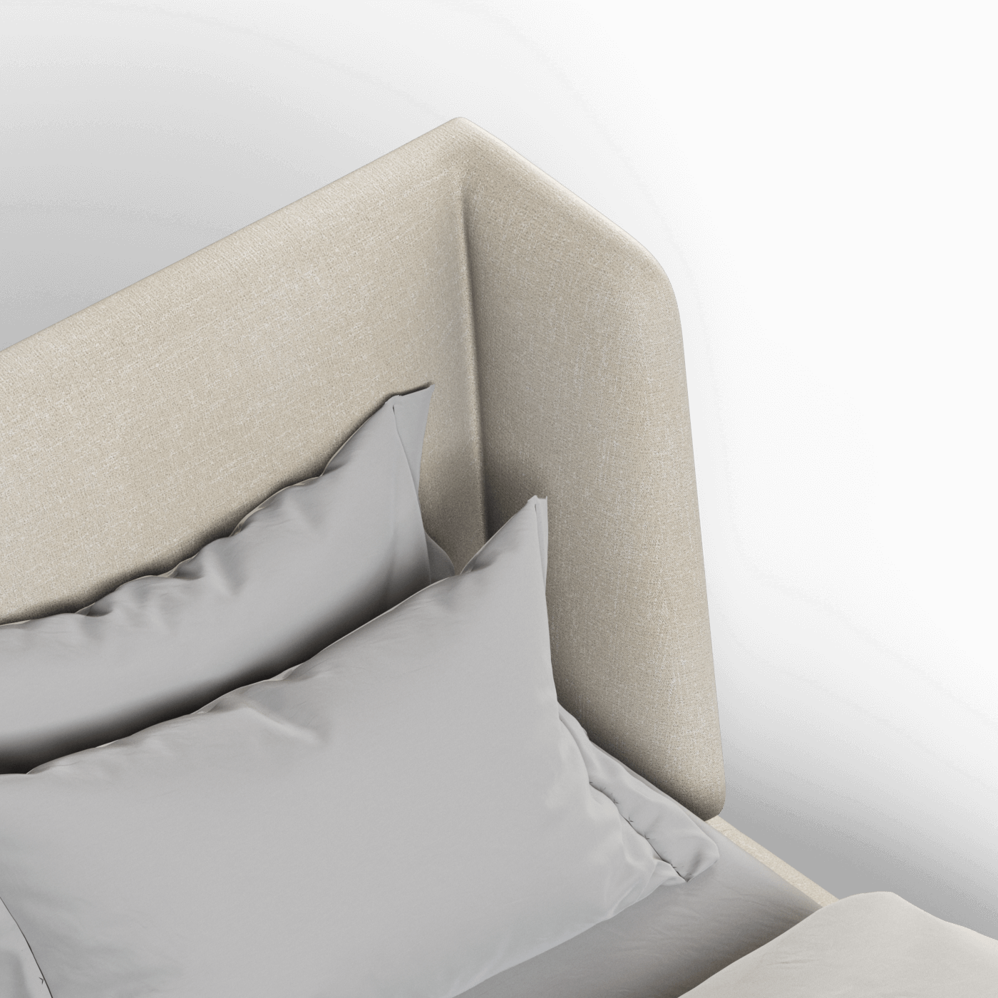 Valentina bed in Boucle Hevia Fabric