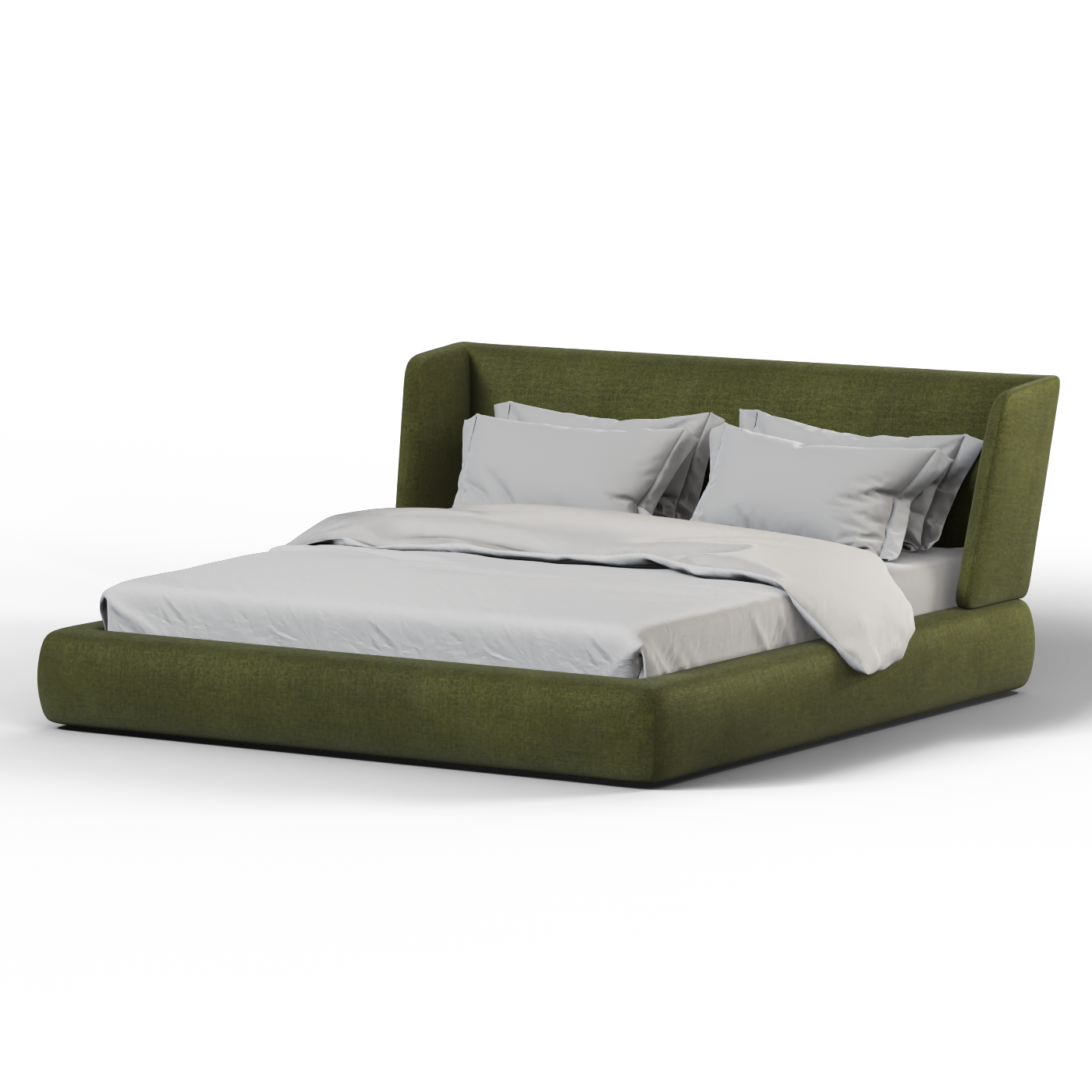 Lit Valentina en tissu Boucle Hevia 