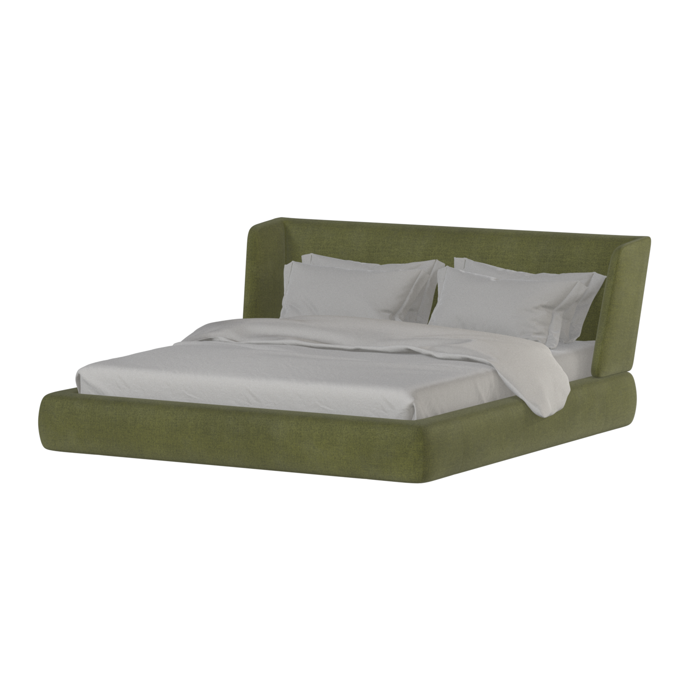 Lit Valentina en tissu Boucle Hevia 
