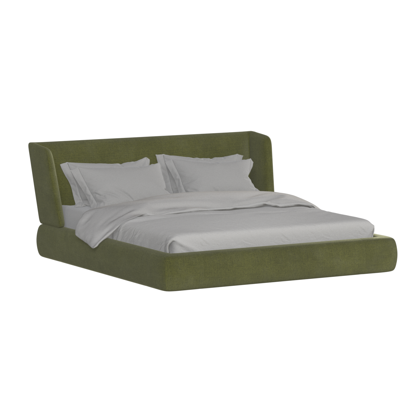Lit Valentina en tissu Boucle Hevia 