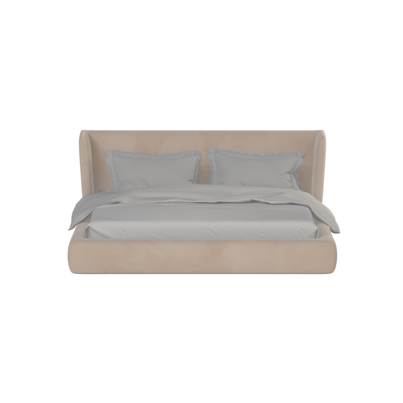 Valentina bed in Boucle Velvet Fabric