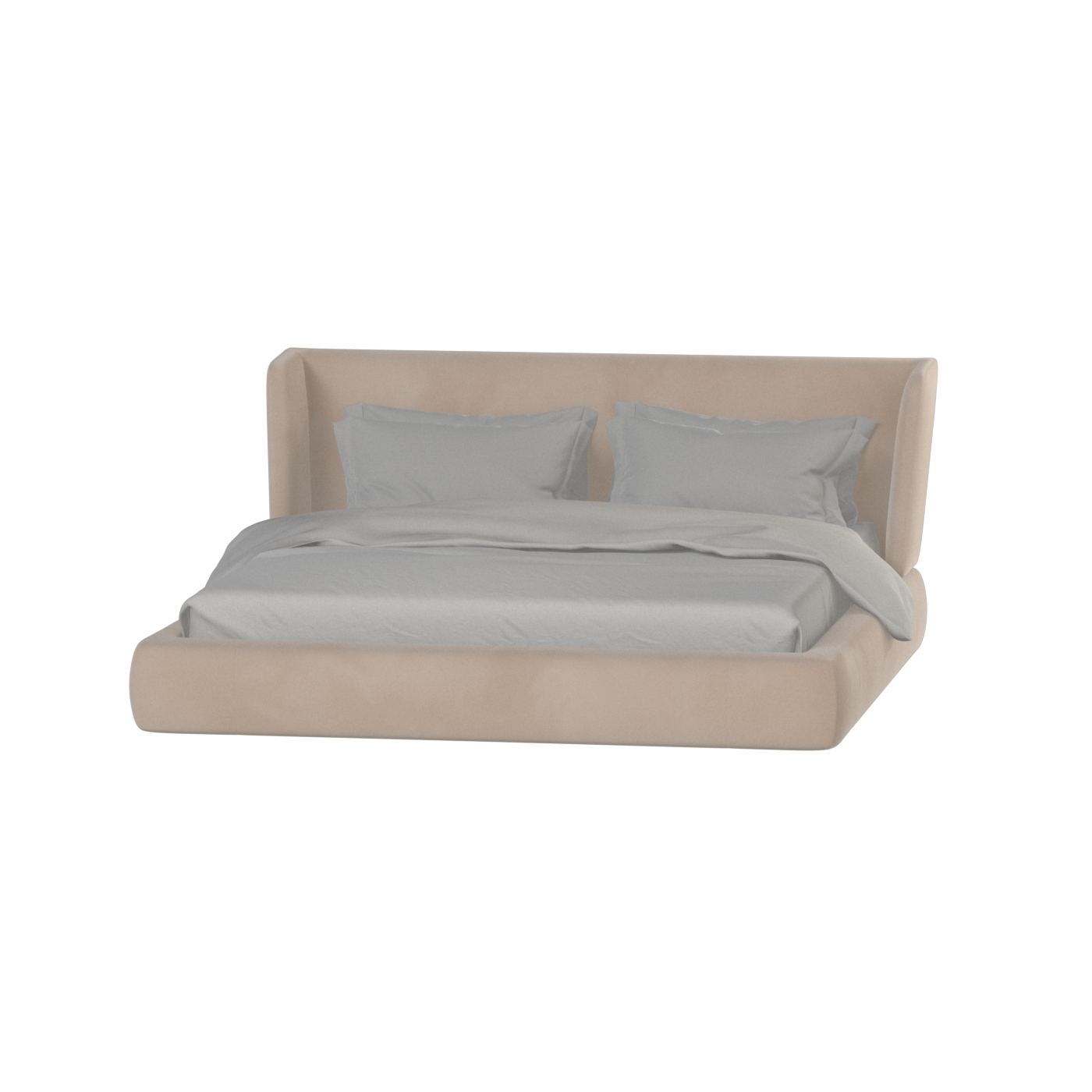 Valentina bed in Boucle Velvet Fabric