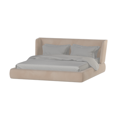 Valentina bed in Boucle Velvet Fabric
