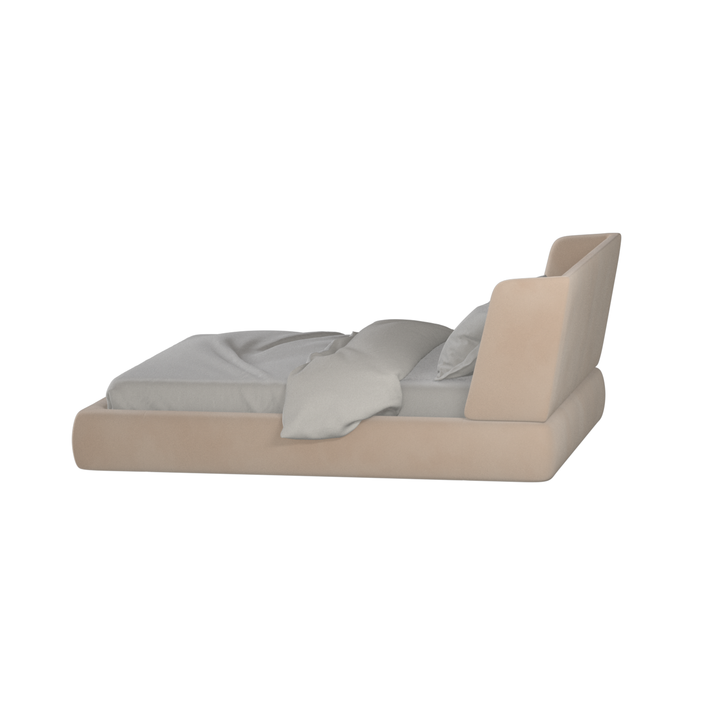 Valentina bed in Boucle Velvet Fabric