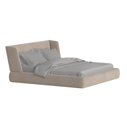 Valentina bed in Boucle Velvet Fabric