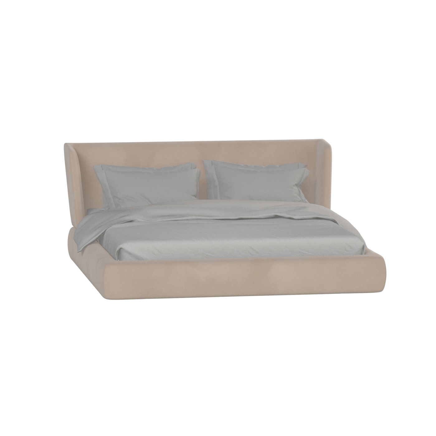 Valentina bed in Boucle Velvet Fabric