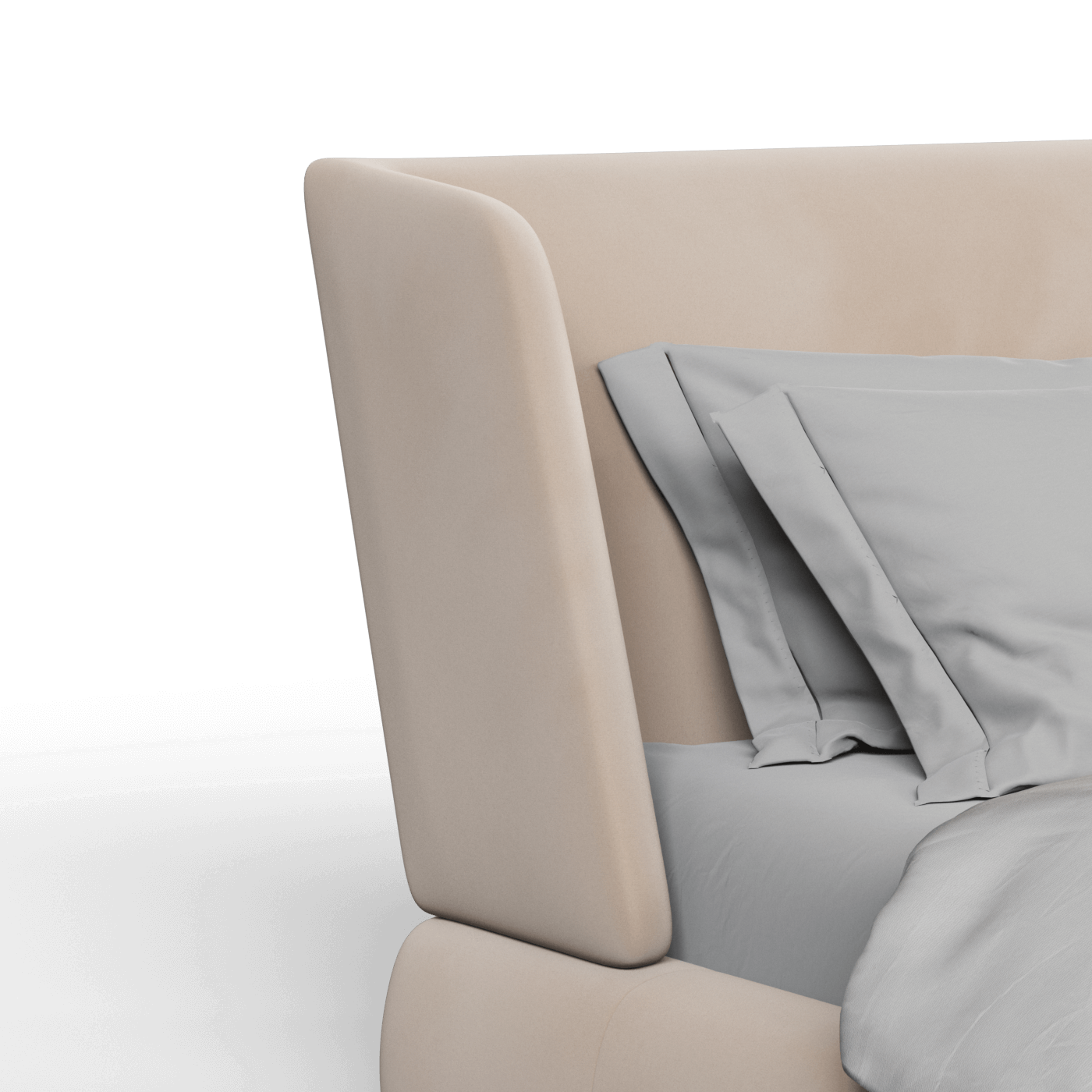 Valentina bed in Boucle Velvet Fabric