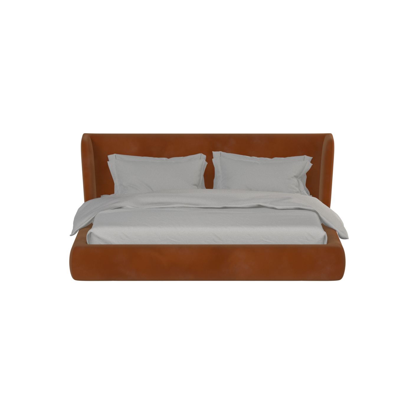 Valentina bed in Boucle Velvet Fabric