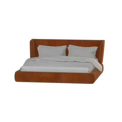 Valentina bed in Boucle Velvet Fabric