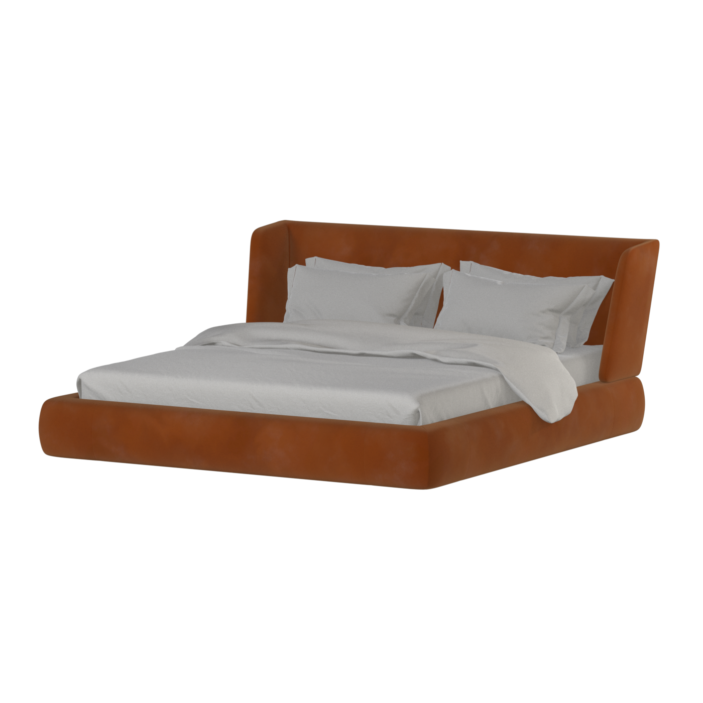 Valentina bed in Boucle Velvet Fabric
