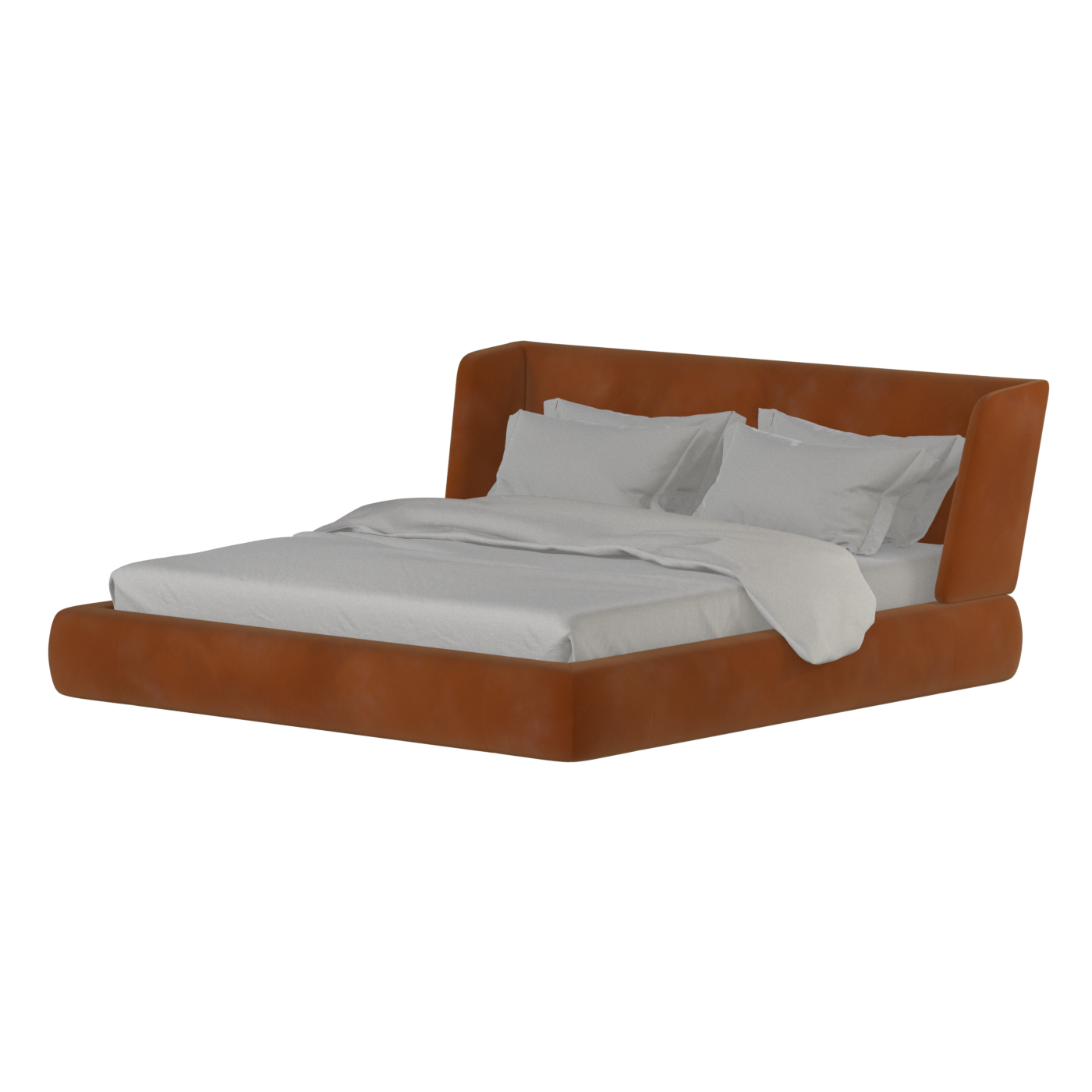 Valentina bed in Boucle Velvet Fabric