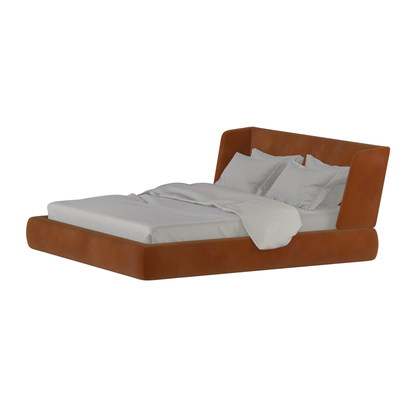 Valentina bed in Boucle Velvet Fabric