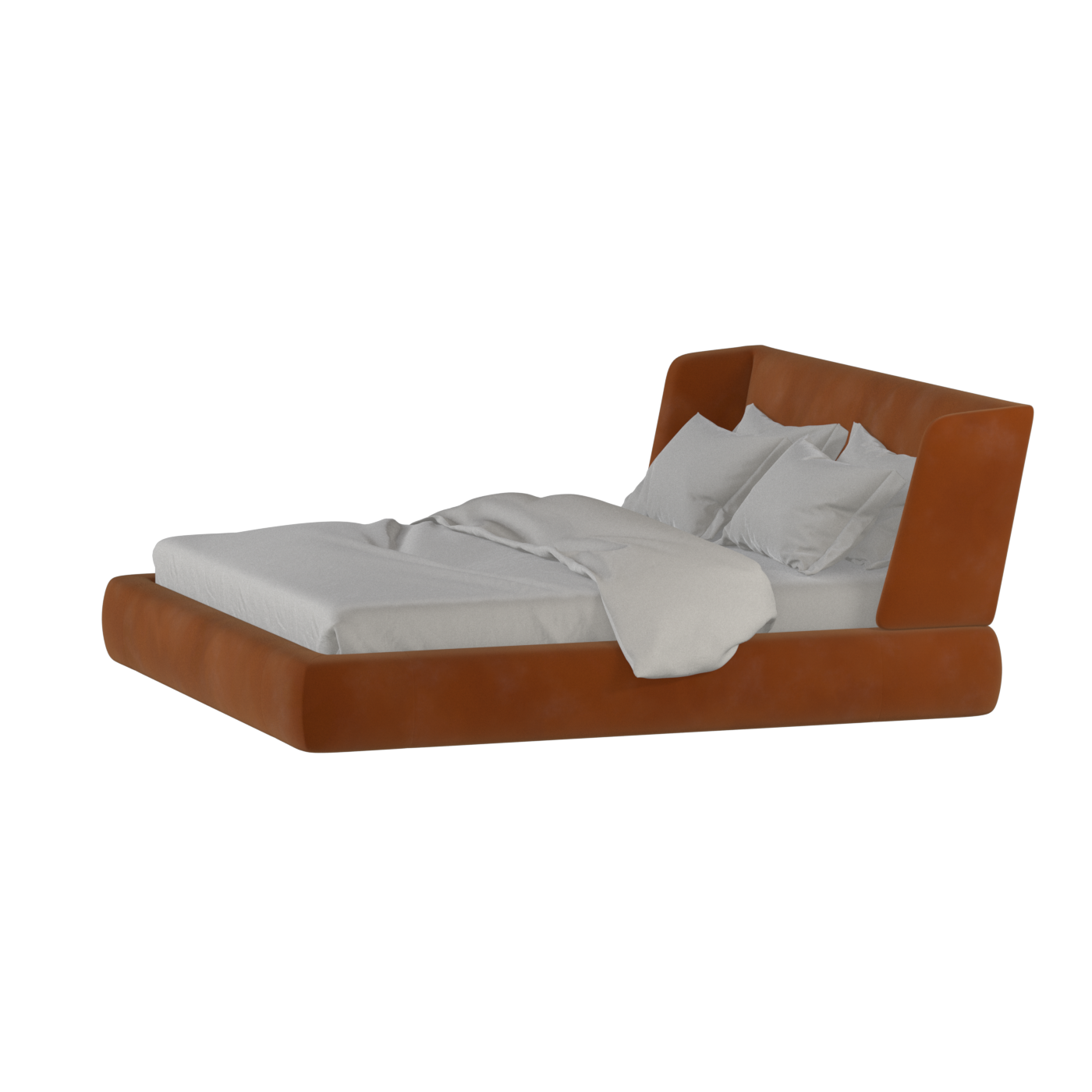 Valentina bed in Boucle Velvet Fabric
