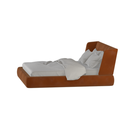 Valentina bed in Boucle Velvet Fabric
