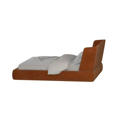 Valentina bed in Boucle Velvet Fabric