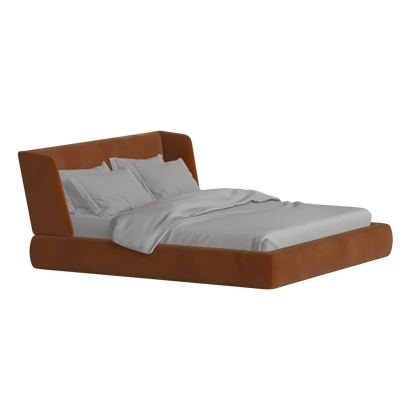 Valentina bed in Boucle Velvet Fabric