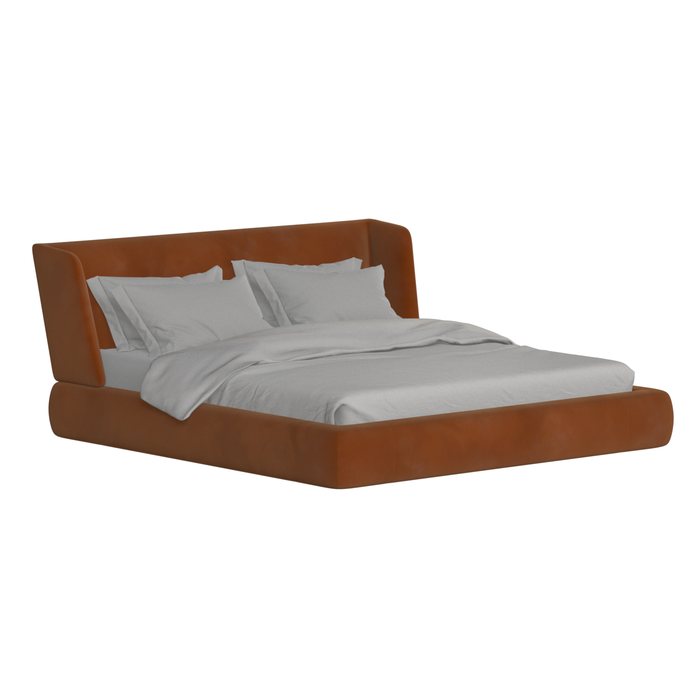 Valentina bed in Boucle Velvet Fabric