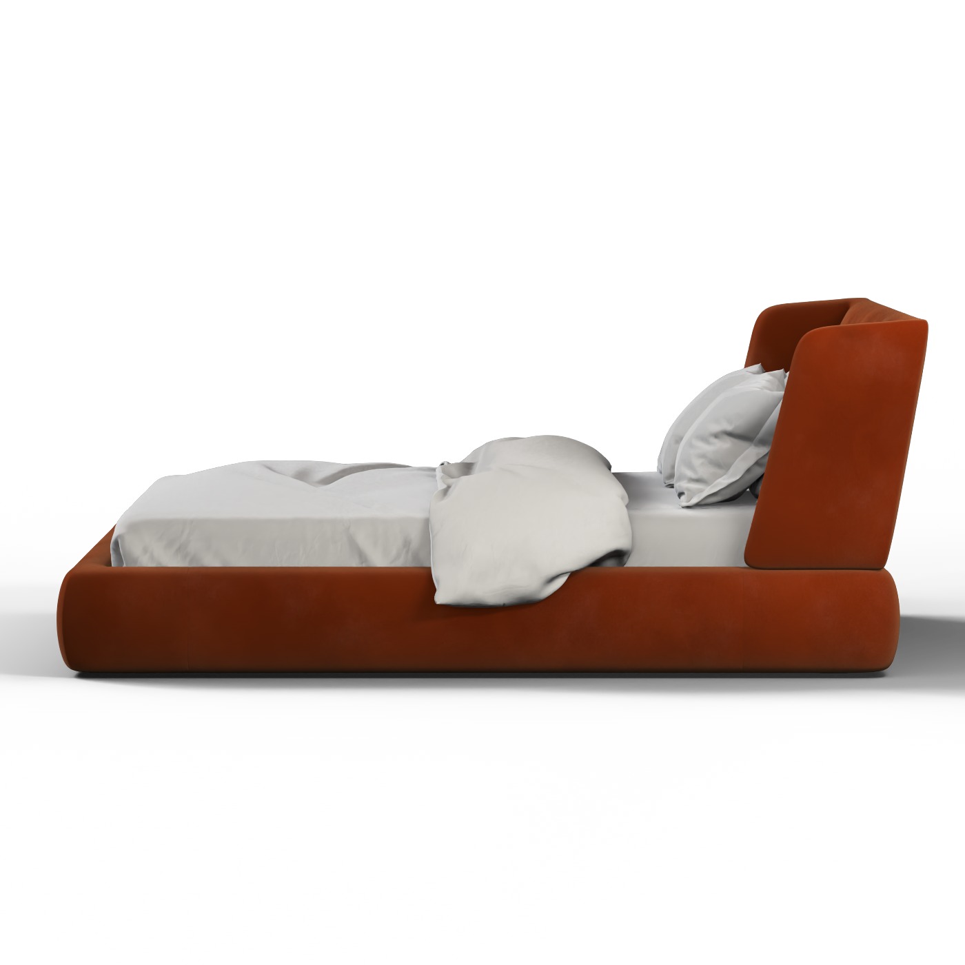Valentina bed in Boucle Velvet Fabric