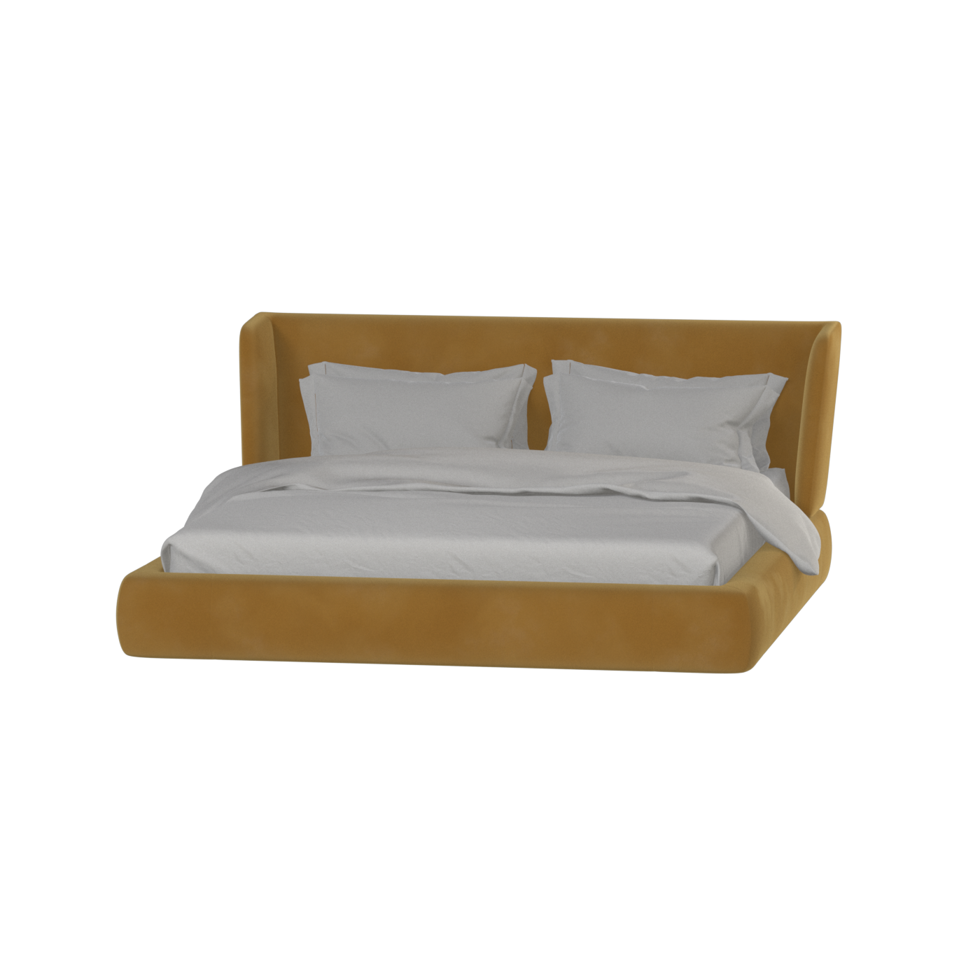 Valentina bed in Boucle Velvet Fabric