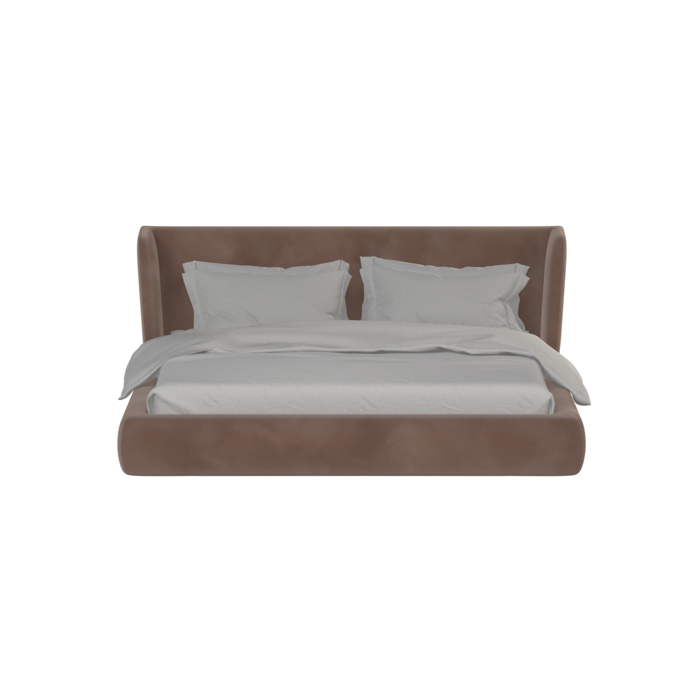 Valentina bed in Boucle Velvet Fabric