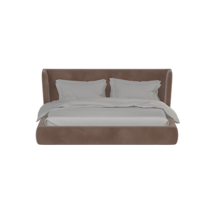 Valentina bed in Boucle Velvet Fabric