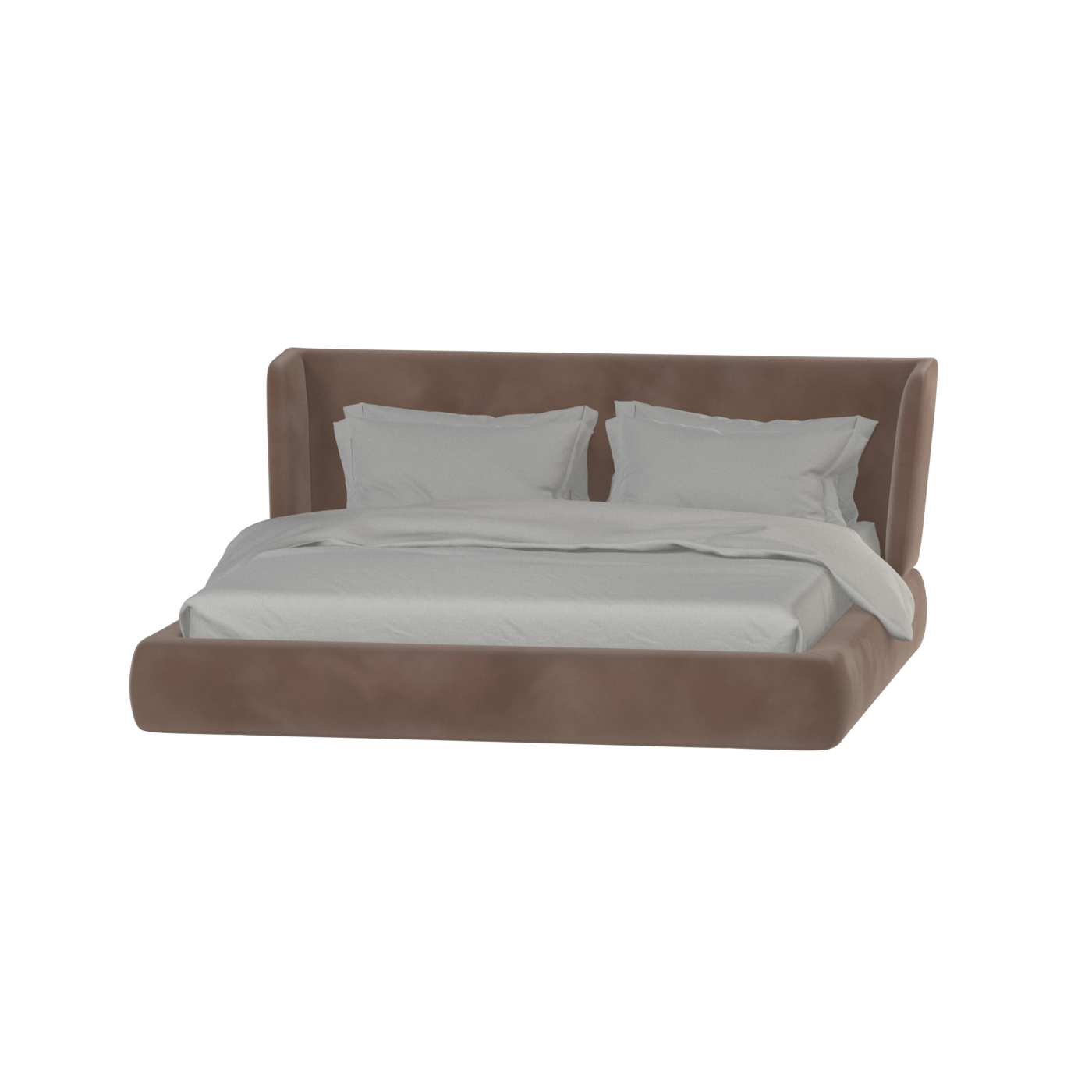 Valentina bed in Boucle Velvet Fabric